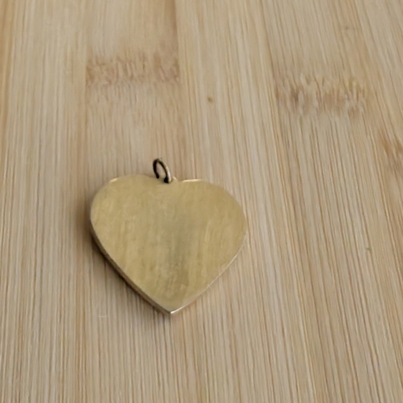 Vintage Blue Cloisonne Heart Pendant - Picture 4 of 4